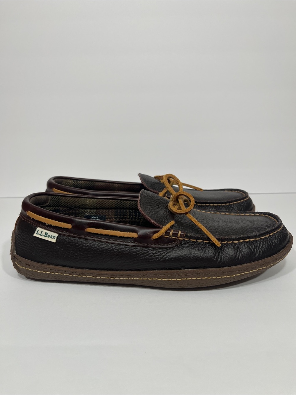 L.L. Bean Men's Dark Brown Leather Driving Moccasins
